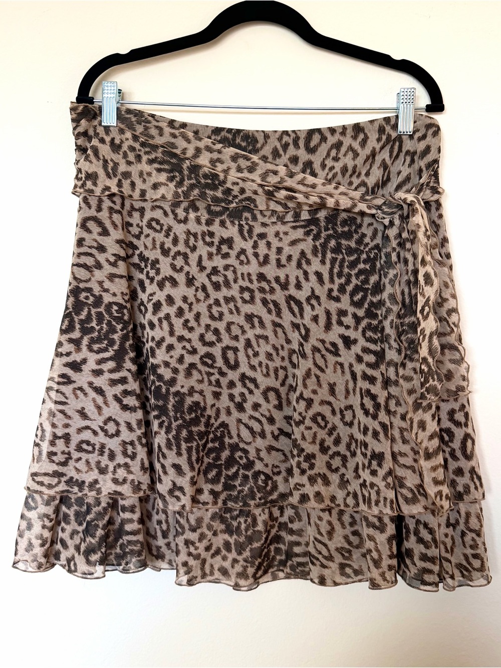 Petite Sophisticate Leopard Print Animal Print Skirt Large NWT